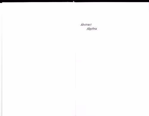 خرید و دانلود نسخه کامل کتاب Abstract Algebra