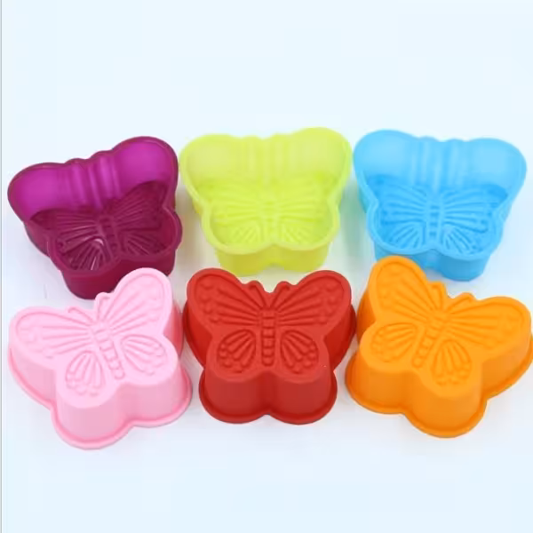 قالب سیلیکونی دسری یکنفره طرح پروانه