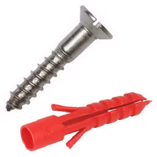 پیچ های چوبی با دوشاخه دیواری پلاستیکی(MWS)