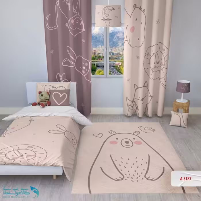روتختی اتاق کودک طرح دوستان خرسی سایز یکنفره کد A3187