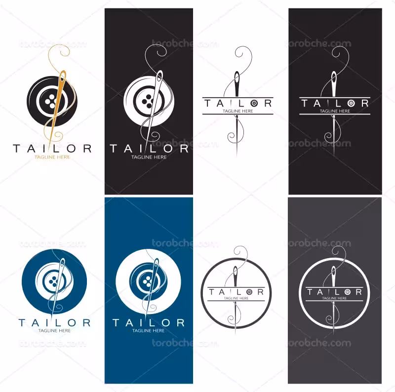 وکتور انواع لوگو خیاطی | گرافیک با طعم تربچه