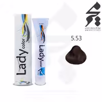 رنگ مو لیدی کالر Lady color شماره 5.53 حجم 100 میلی لیتر رنگ قهوه ای فندوقی