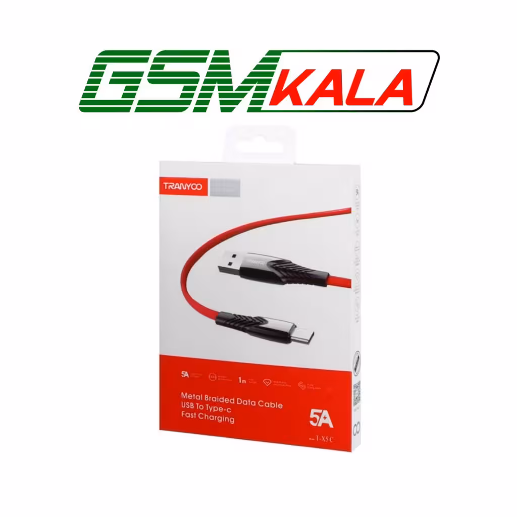 کابل شارژ فست TRANYOO Type-C مدل X5-C به طول 1 متر