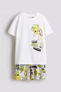 ست پیژامه مردانه مجموعه لباس خواب پنبه و چاپی H&M