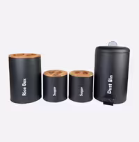 ست 4 پارچه آشپز خانه درب بامبو یونیک UN-8016