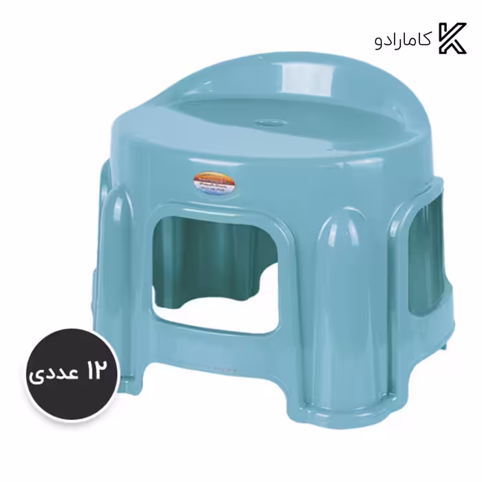 چهارپایه پشتی دار 1 ناصر پلاستیک کد 1211 ( بسته 12 عددی )