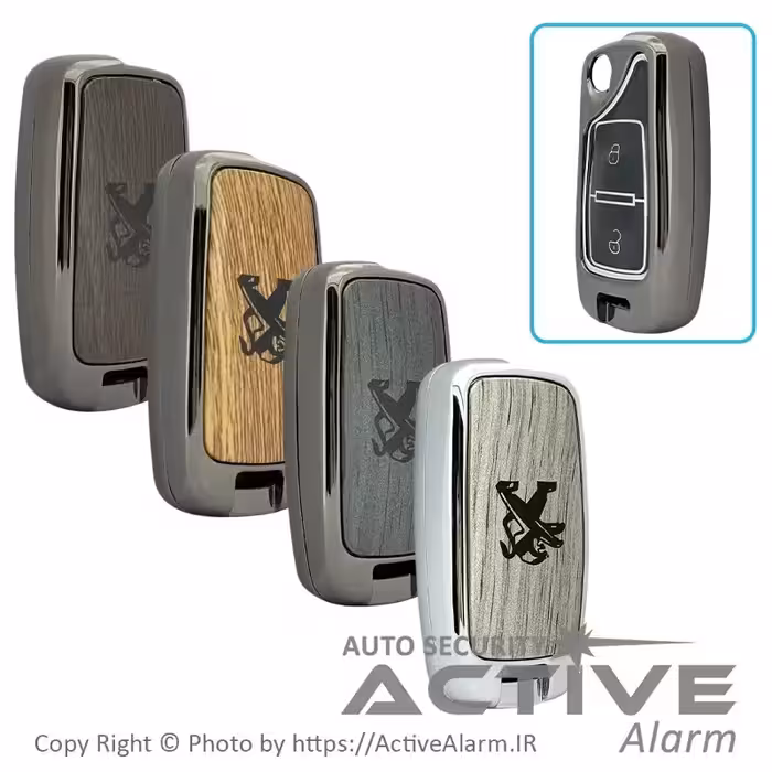 کاور لوکس فلزی ریموت پژو 405 و پارس تاشو طرح چوب