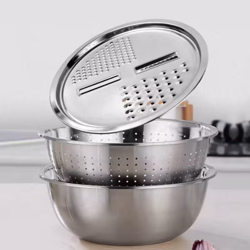 ست لگن و آبکش رنده دار | amazonchi