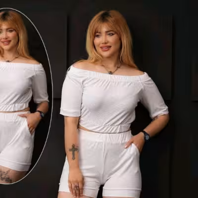 بلوزیقه دکلته وشورتک آوا