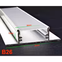 پروفیل لاین نوری کد B26 مشکی و سفید  چراغ خطی لاینر.(ارسال با باربری و هزینه ارسال بصورت پس کرایه میباشد)