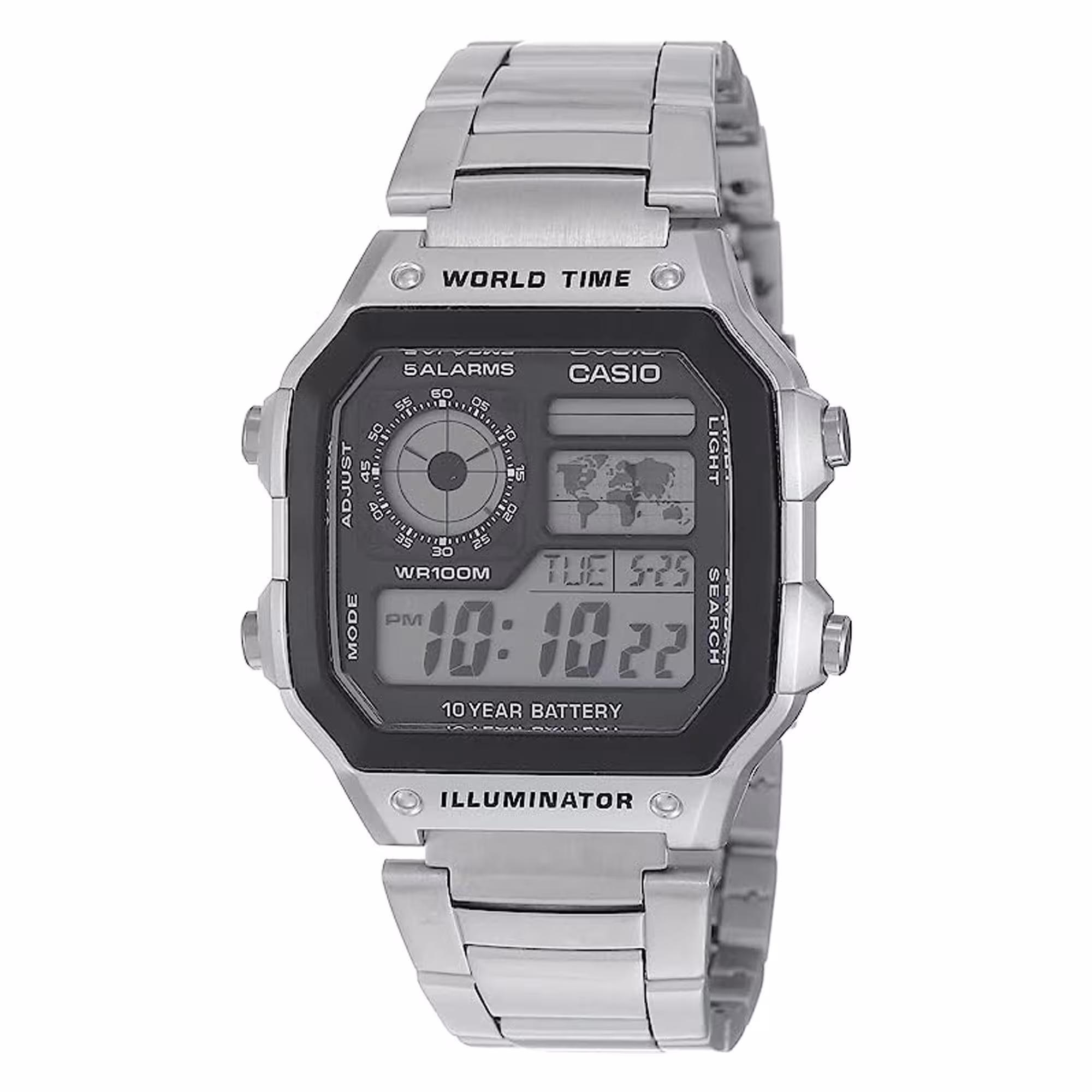 ساعت مچی مردانه کاسیو Casio Men’s Digital Dial Stainless Steel Band Watch