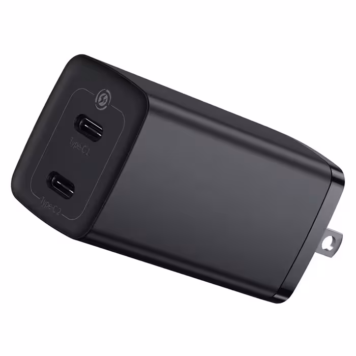 شارژر دیواری بیسوس مدل CCGAN2L-F با توان خروجی 65 وات