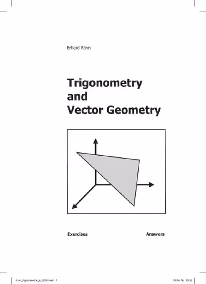 خرید و دانلود نسخه کامل کتاب Trigonometry and Vector Geometry