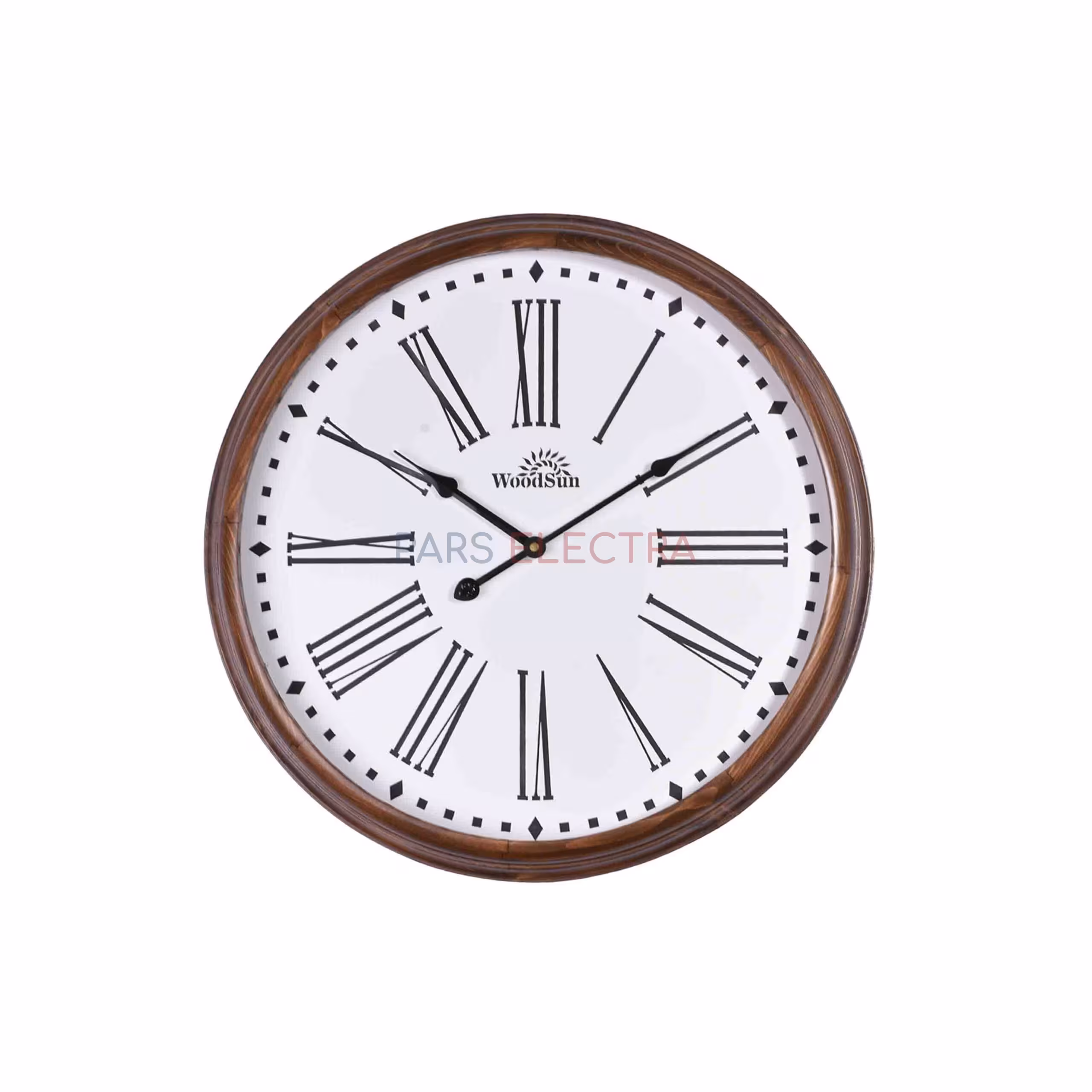 ساعت دیواری چوبی ژنو سفید (50سانت) (ZA221150)