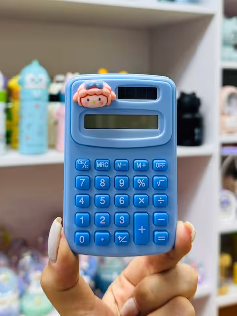 ماشین حساب فانتزی استیکردار دختر