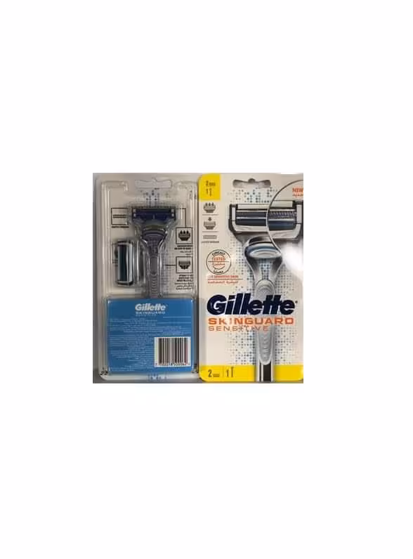 خود تراش ژیلت اسکین گارد SKINGUARD مدل SENSITIVE به همراه 1عدد تیغ یدک