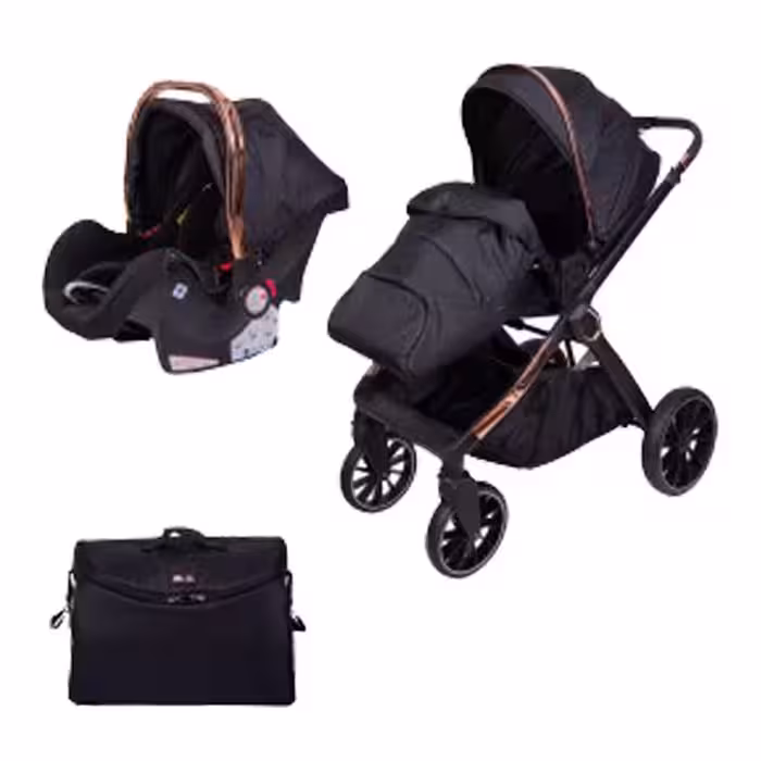 ست کالسکه برند کیکابو kikkaboo مدل سرسی Cersei رنگ طوسی تیره