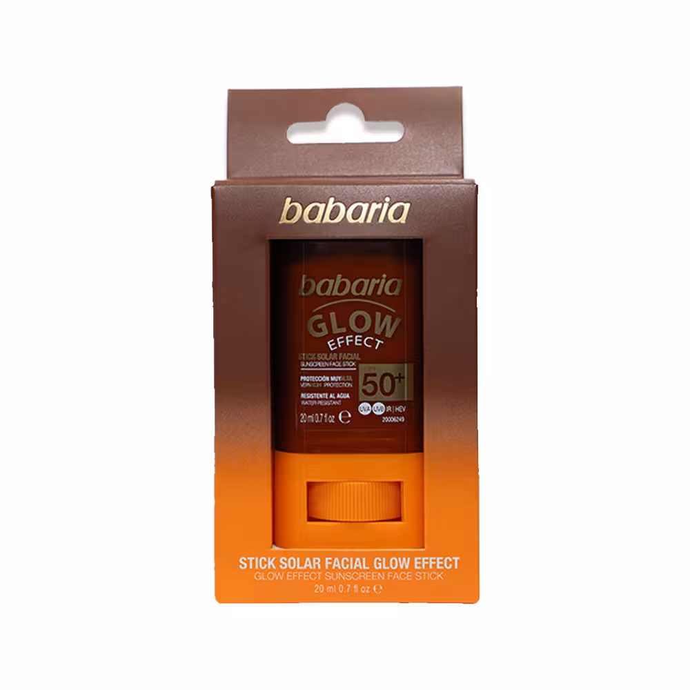 ضد آفتاب استیکی باباریا مدل Glow Effect با SPF50 حجم 20 میل