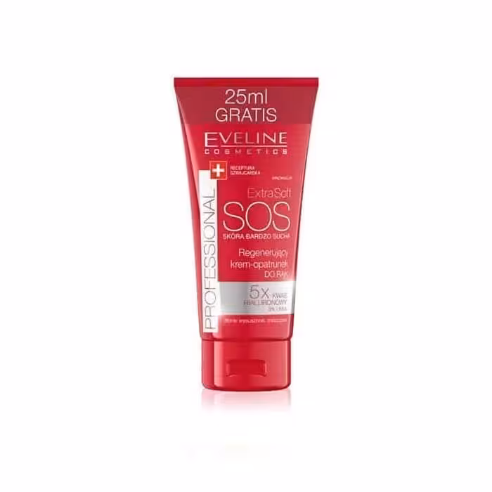 اولاین کرم دست پوست خیلی خشک اورژانسی 100 میل قرمز SOS EVELINE