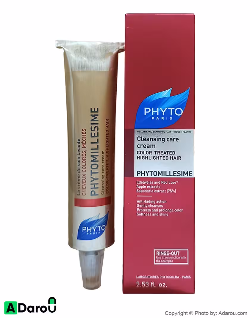 کرم مو داخل حمام با آبکشی (پاک کننده موی دکلره و رنگ شده) فیتومیلسیم 75 میلی لیتر فیتو