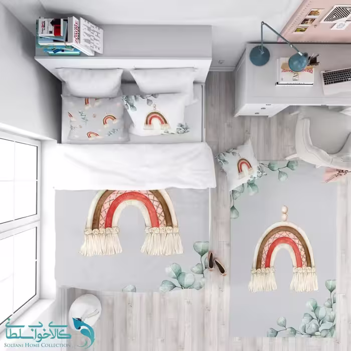 روتختی طرح رنگین کمان زیبا سایز یکنفره کد A2763