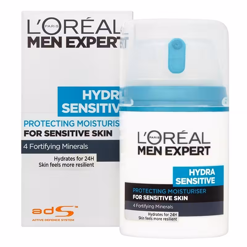 کرم مرطوب کننده صورت آقایان لورآل L&#039;OREAL مدل هیدرا سنسیتیو