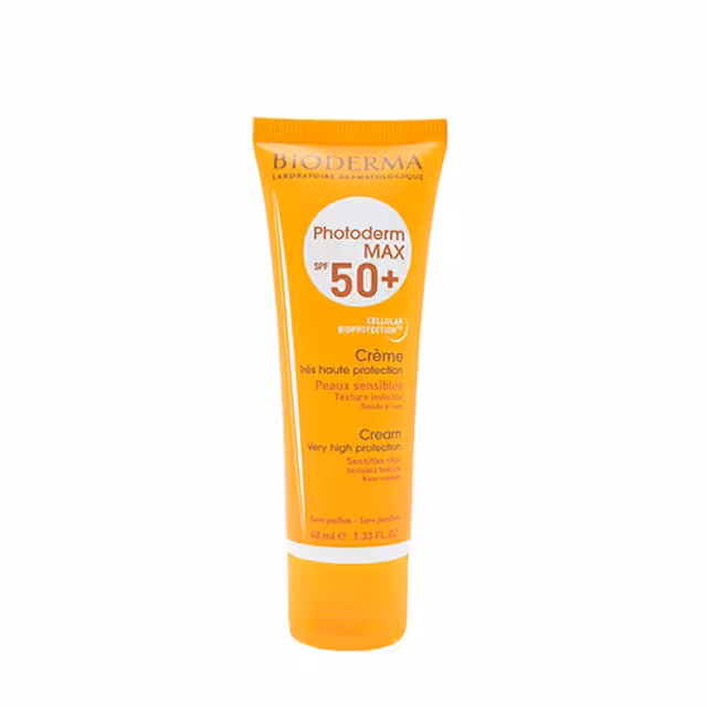 کرم ضد آفتاب SPF50 بایودرما مدل فتودرم مکس بدون رنگ 40 میلی لیتری
