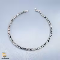 دستبند نقره مردانه کرال گرد سیاه قلم مدل BSM B37