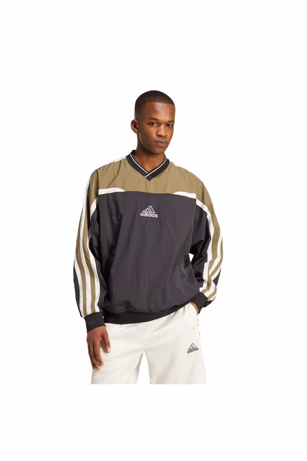 سویشرت مردانه برش پیراهن سیاه PULLOV adidas