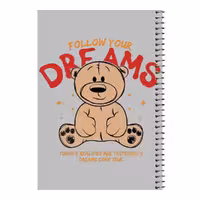 دفتر مشق 80 برگ اس جی مدل خرس تدی