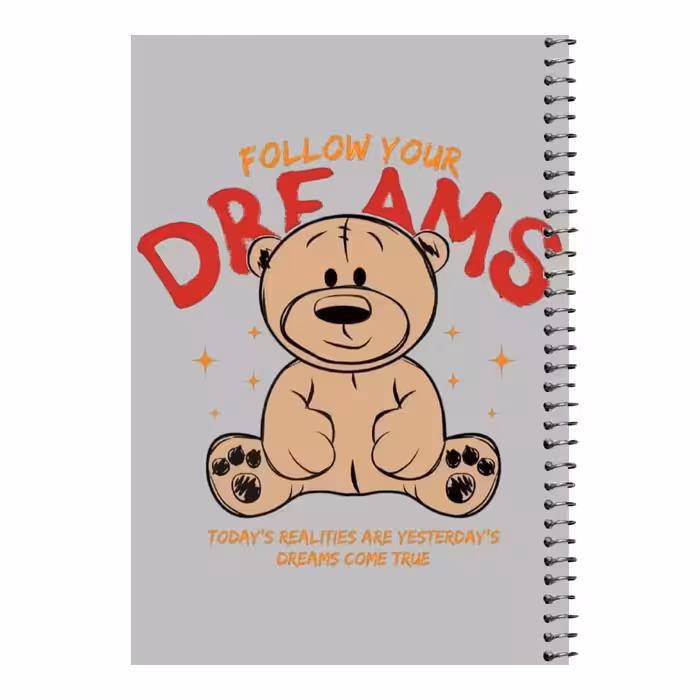 دفتر مشق 80 برگ اس جی مدل خرس تدی