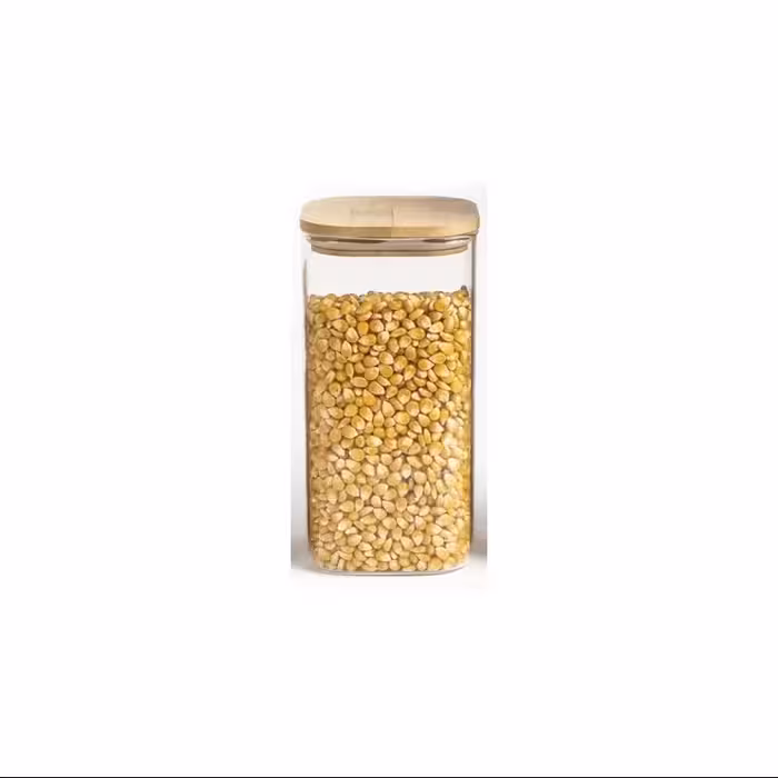 بانکه (جا حبوباتی) 1 عددی بامبو شیشه ای پیرکس مدل  H12.6SQ6.3 کد Gw90301081