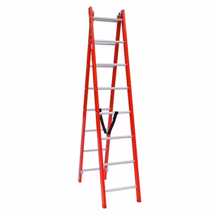 نردبان 19 پله 2 تکه آلوم پارس پله مدل تک صنعت 5 متری