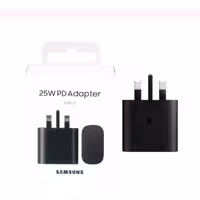 سوپر فست آداپتور 25w سامسونگ اصل ویتنام ، رنگ مشکی