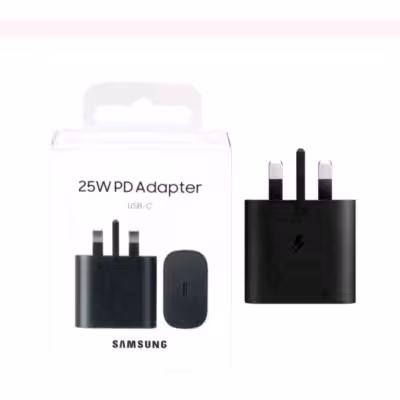 سوپر فست آداپتور 25w سامسونگ اصل ویتنام ، رنگ مشکی
