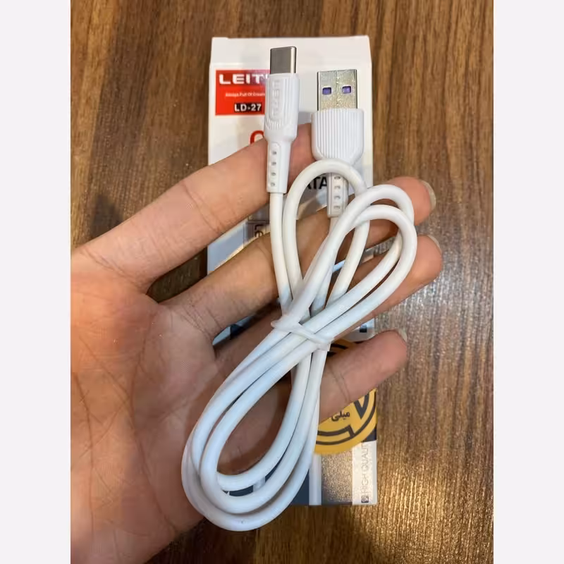 کابل شارژر  سیلیکونی برند LEITU مدل USB TO TYPE-C
