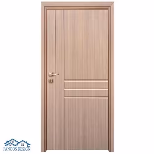 درب داخلی اتاق خواب با روکش PVC رنگ کرم کد 1233