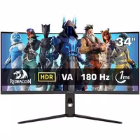مانیتور گیمینگ ردراگون مدل GMQ3418RVC سایز 34 اینچ QHD نرخ 180 هرتز