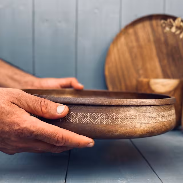 ظرف چوبی پذیرایی گردو کد 0997