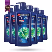 6 عدد شامپو مو مردانه کلیر CLEAR مدل ضد شوره Cooling Itch Control حجم 650 میلی لیتر (اورجینال)