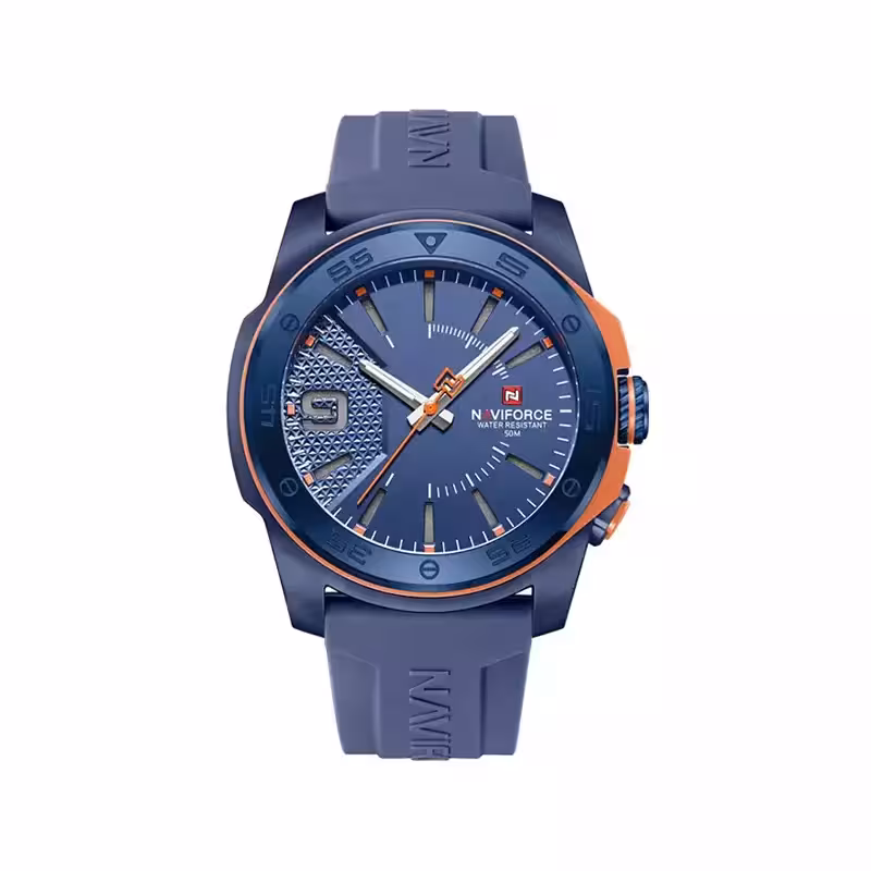 ساعت مچی عقربه ای نیوی فورس مردانه بند رابر آبی 7112/2