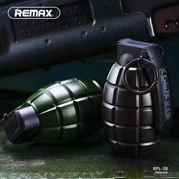 پاوربانک 5000 میلی آمپر ریمکس طرح نارنجک REMAX Grenade Power Bank 5000mAh RPL-28