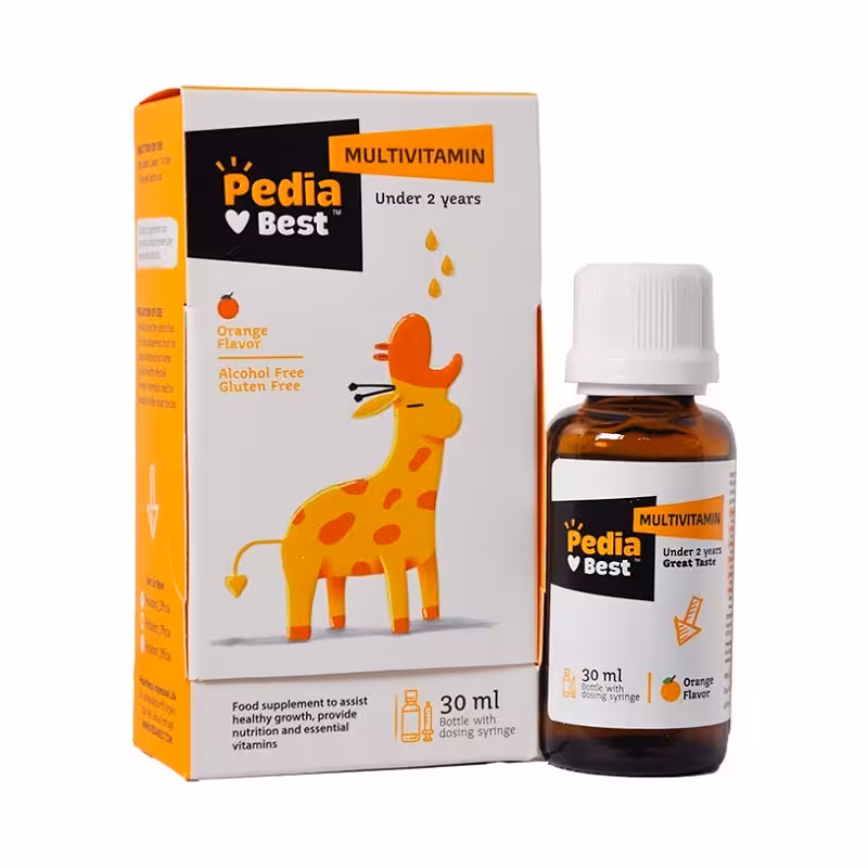قطره مولتی ویتامین پدیابست با طعم پرتقال 30 میلی لیتر |Pedia Best Multivitamin Orange Flavo