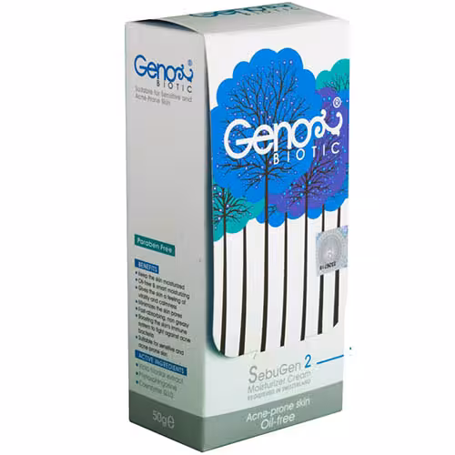 کرم رطوبت رسان پوست های حساس و آکنه ای ژنوبایوتیک