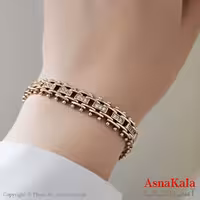 دستبند نگینی ترند برند ژوپینگ Xuping مدل ریلی نگیندار کد DSB18501W