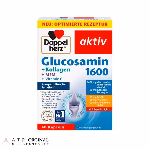 کپسول گلوکوزامین 1600 و کلاژن دوپل هرز 40 عدد