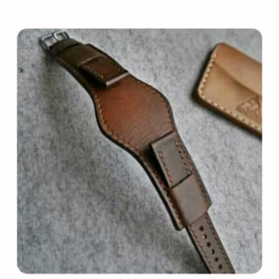 بند ساعت چرم طبیعی دست دوز رنگ دلخواه مشتری