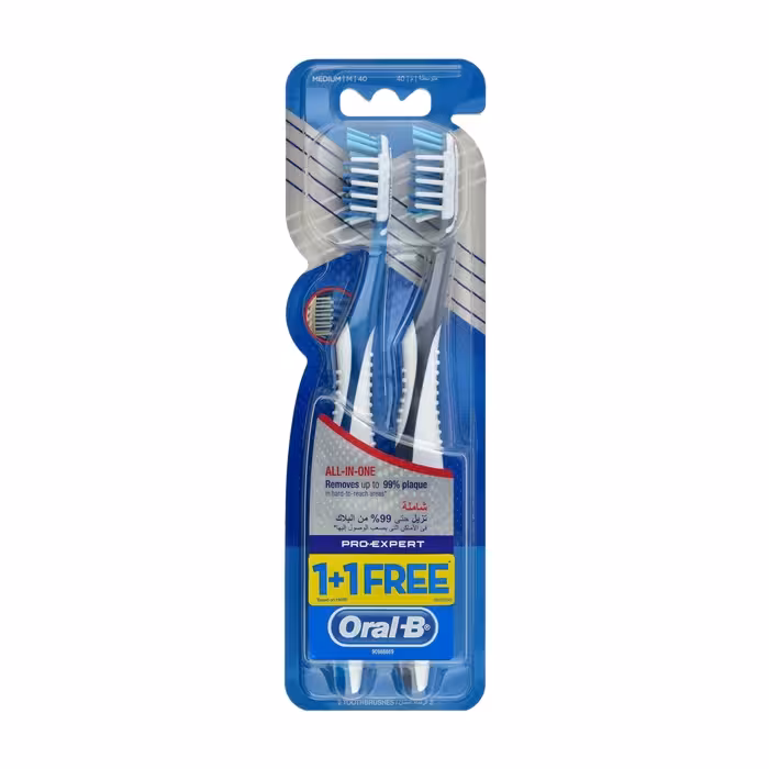 مسواک اورال بی مدل Pro-Expert All in One با برس متوسط بسته 2 عددی
