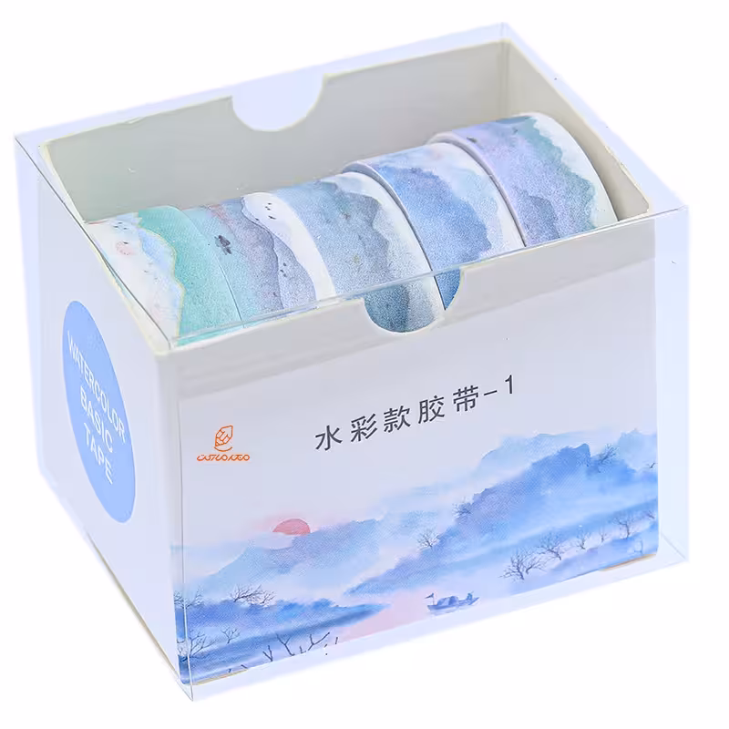 چسب نواری طرحدار HZ-01 طرح آبرنگی واشی