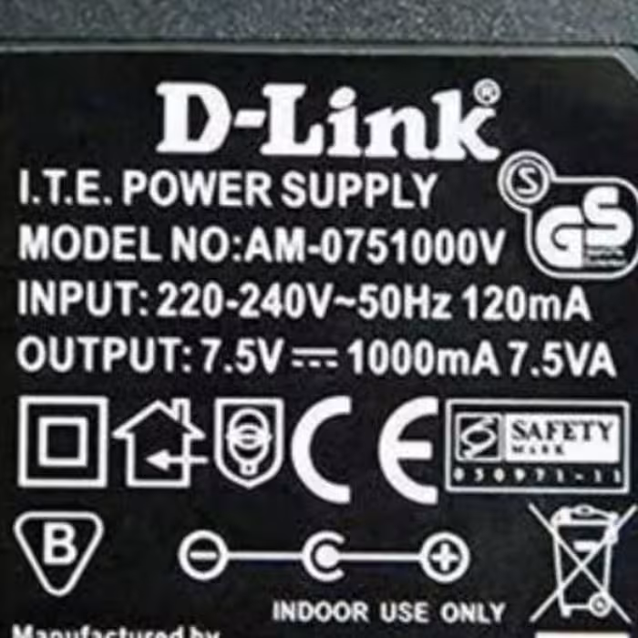 آداپتور مودم و سویچ و روتر دی لینک 7.5 ولت 1000 میلی آمپر